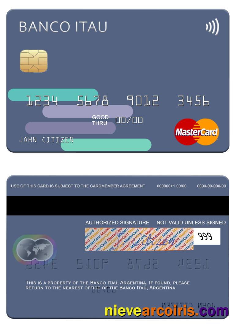 Argentina Banco Itaú Argentina mastercard